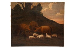 Circle of Paulus Potter, The Delight of the Pigs, 17th Century Dutch Golden Age