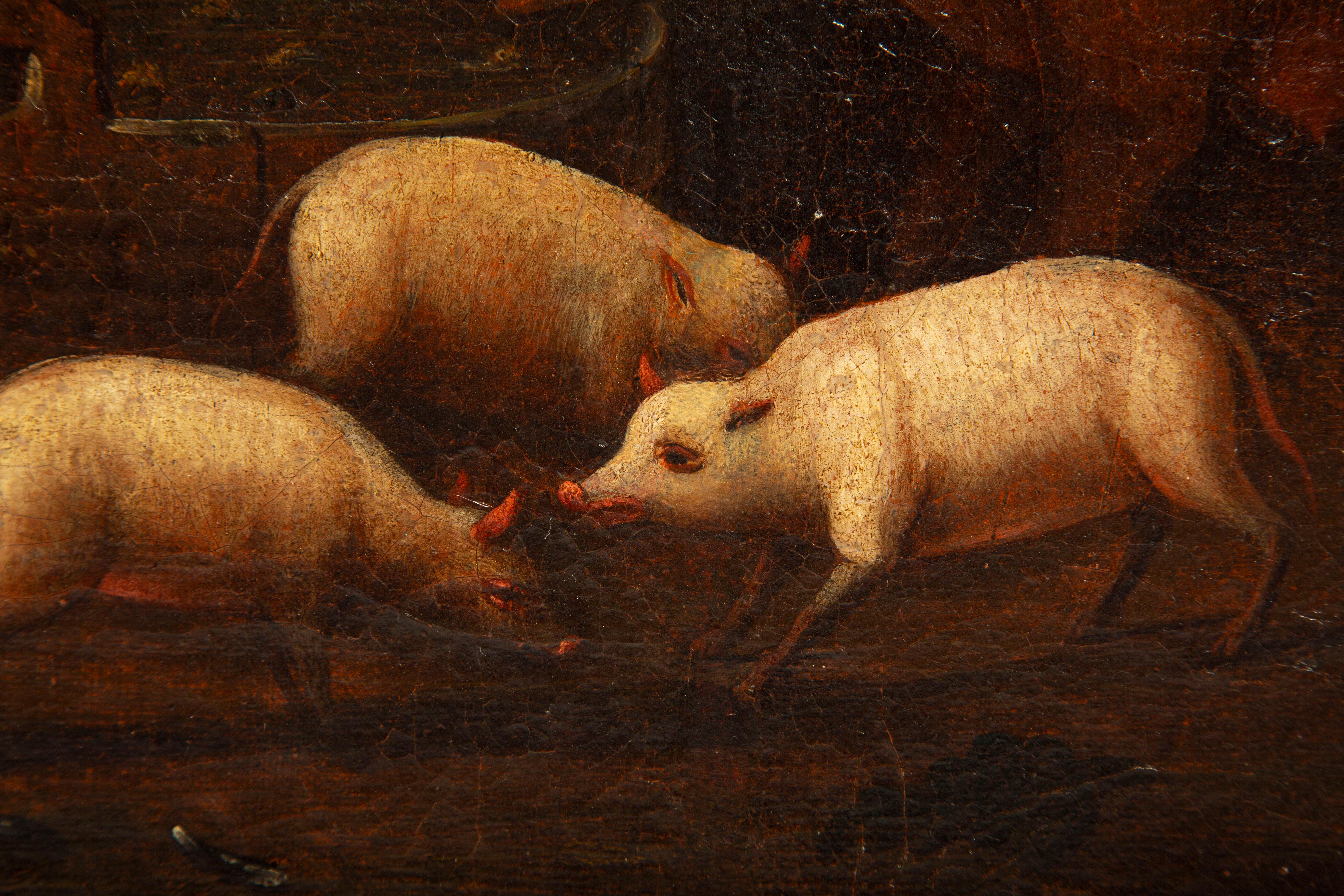 Der Kreis des Paulus Potter, Die Freude der Schweine, 17. Jahrhundert Niederländisches Goldenes Zeitalter im Angebot 3
