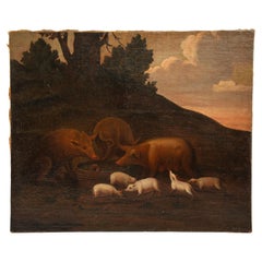 Circle of Paulus Potter, The Delight of the Pigs, 17th Century Dutch Golden Age