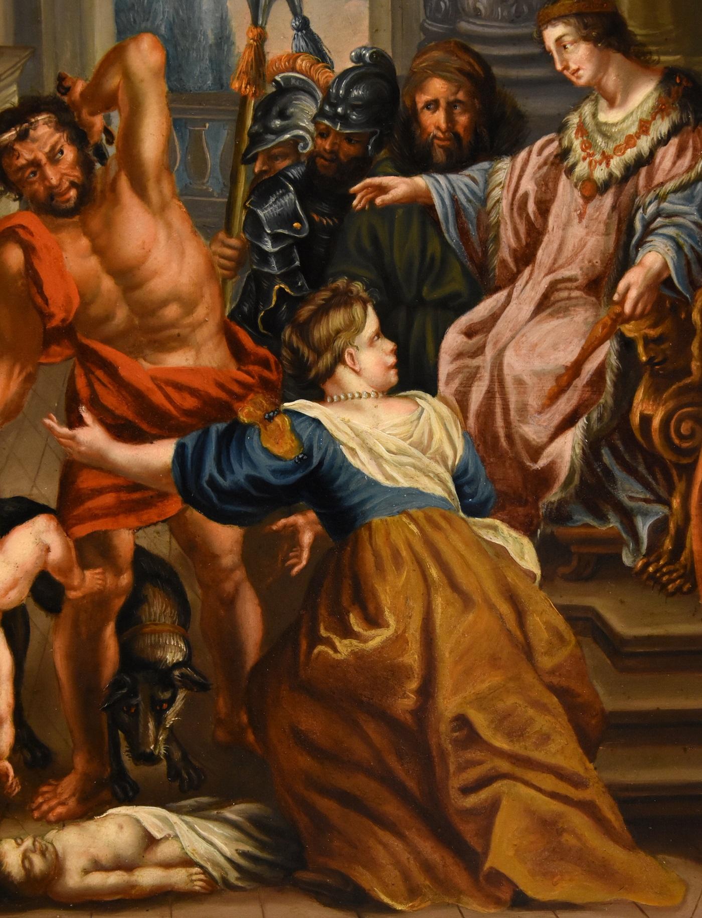 King Solomon Rubens Paint Oil on copper 17th Century Old master Flemish Art For Sale 4