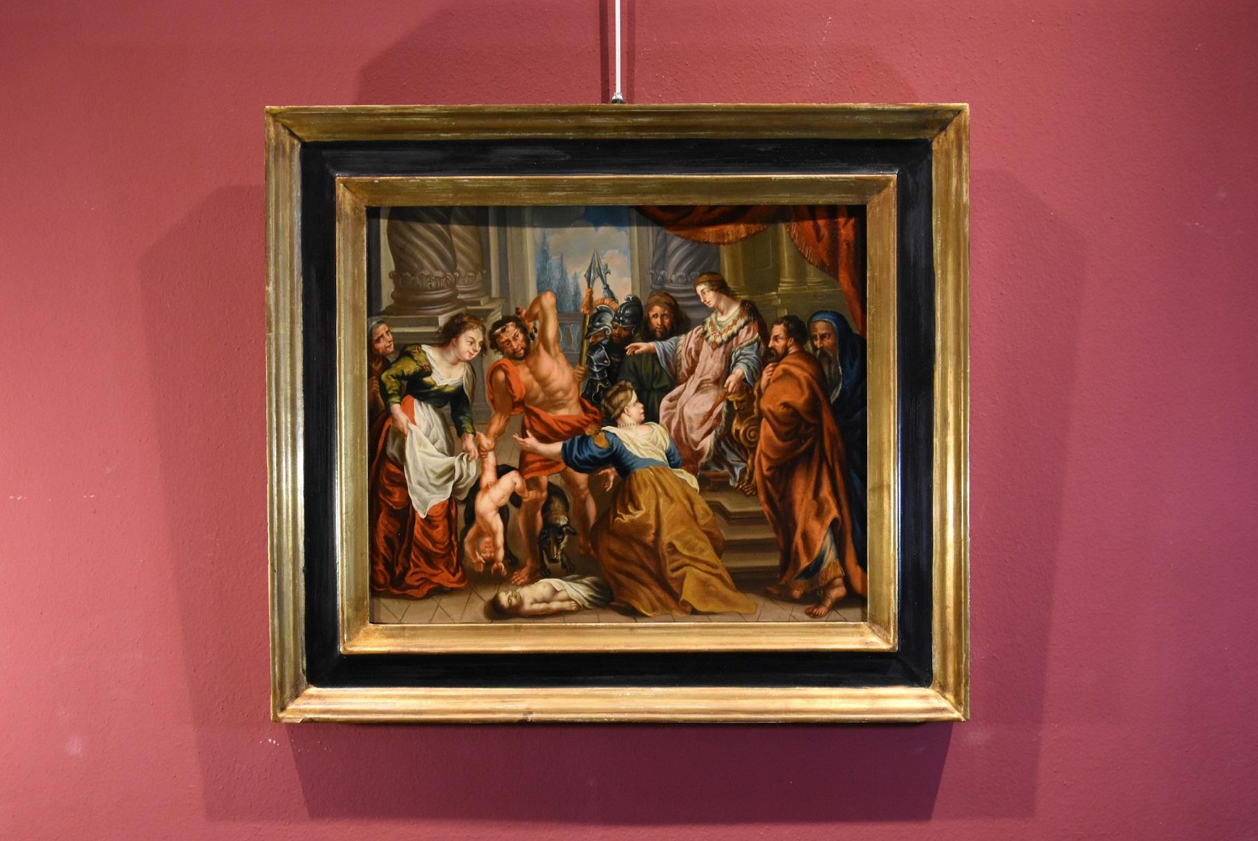 King Solomon Rubens Paint Oil on copper 17th Century Old master Flemish Art For Sale 6