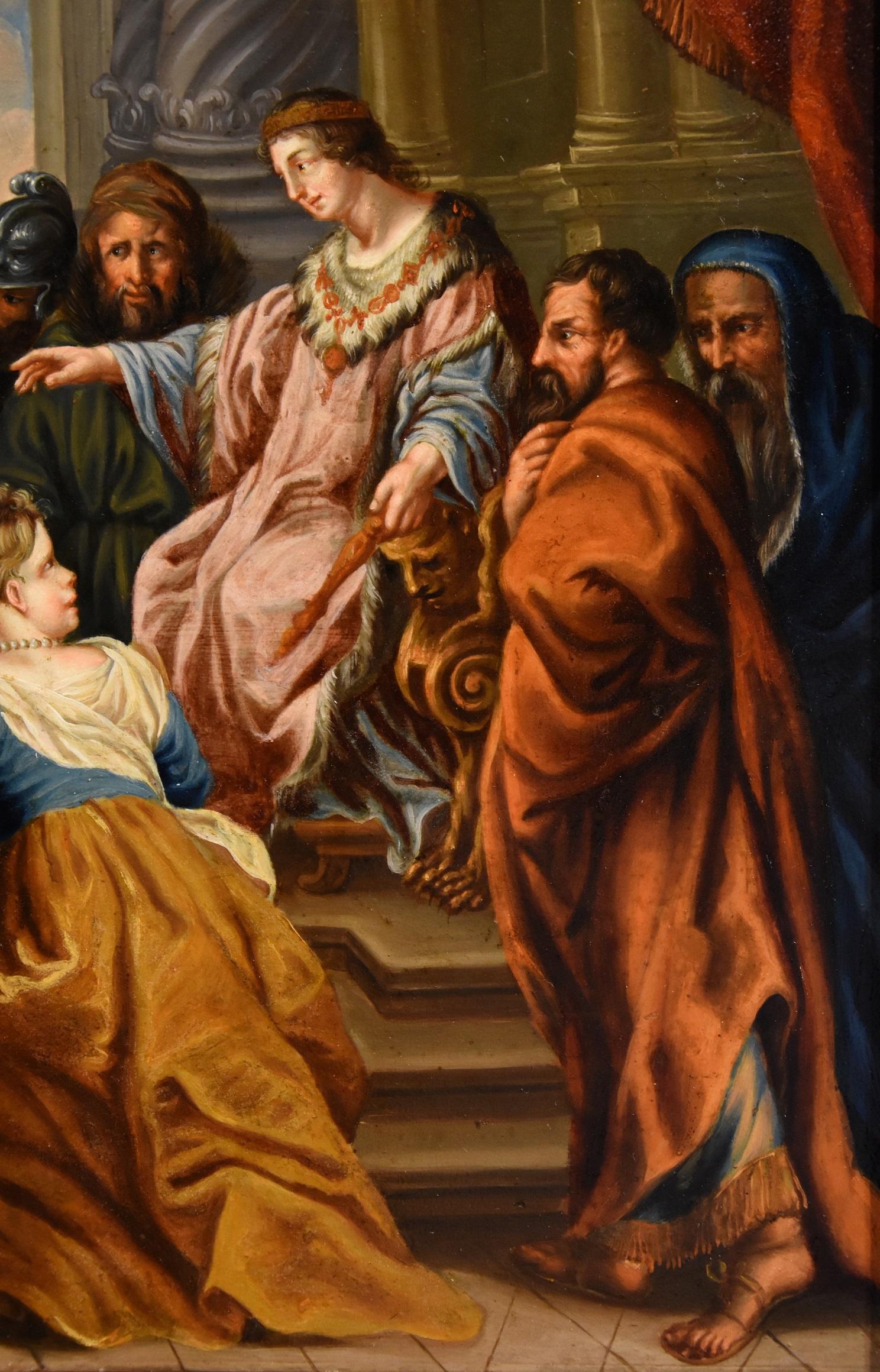 König Salomon Rubens Gemälde Öl auf Kupfer 17. Jahrhundert Alter Meister Flemish Art im Angebot 2