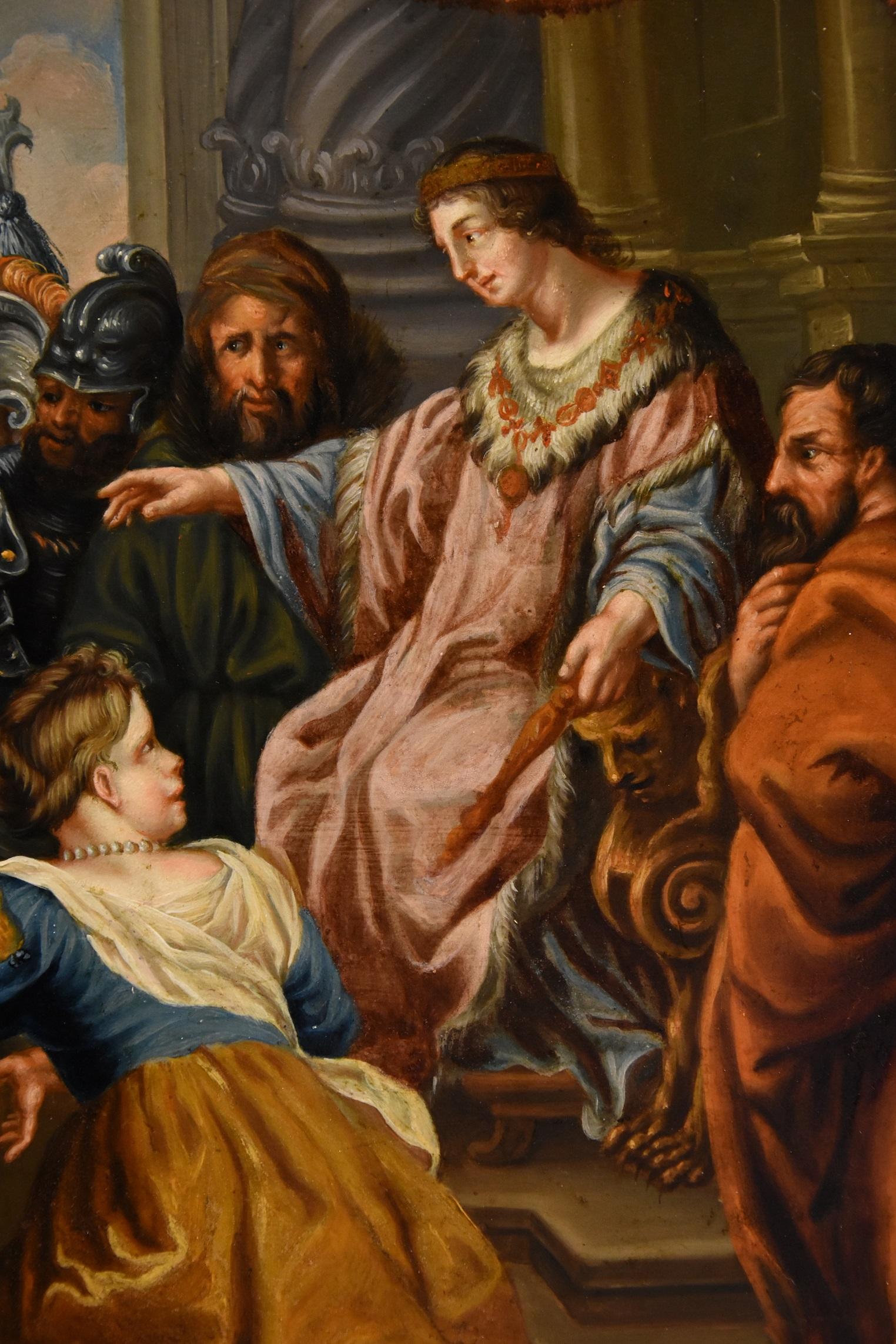 König Salomon Rubens Gemälde Öl auf Kupfer 17. Jahrhundert Alter Meister Flemish Art im Angebot 3