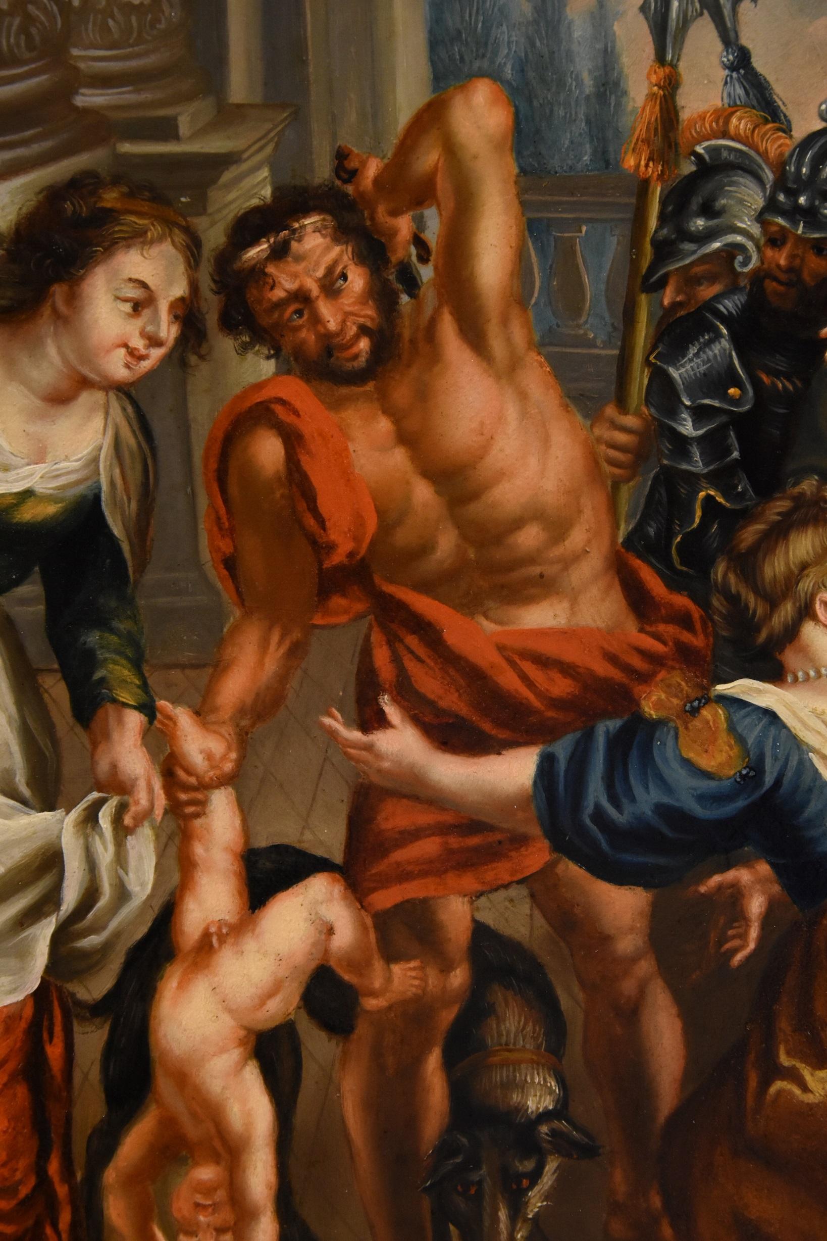 King Solomon Rubens Paint Oil on copper 17th Century Old master Flemish Art For Sale 1