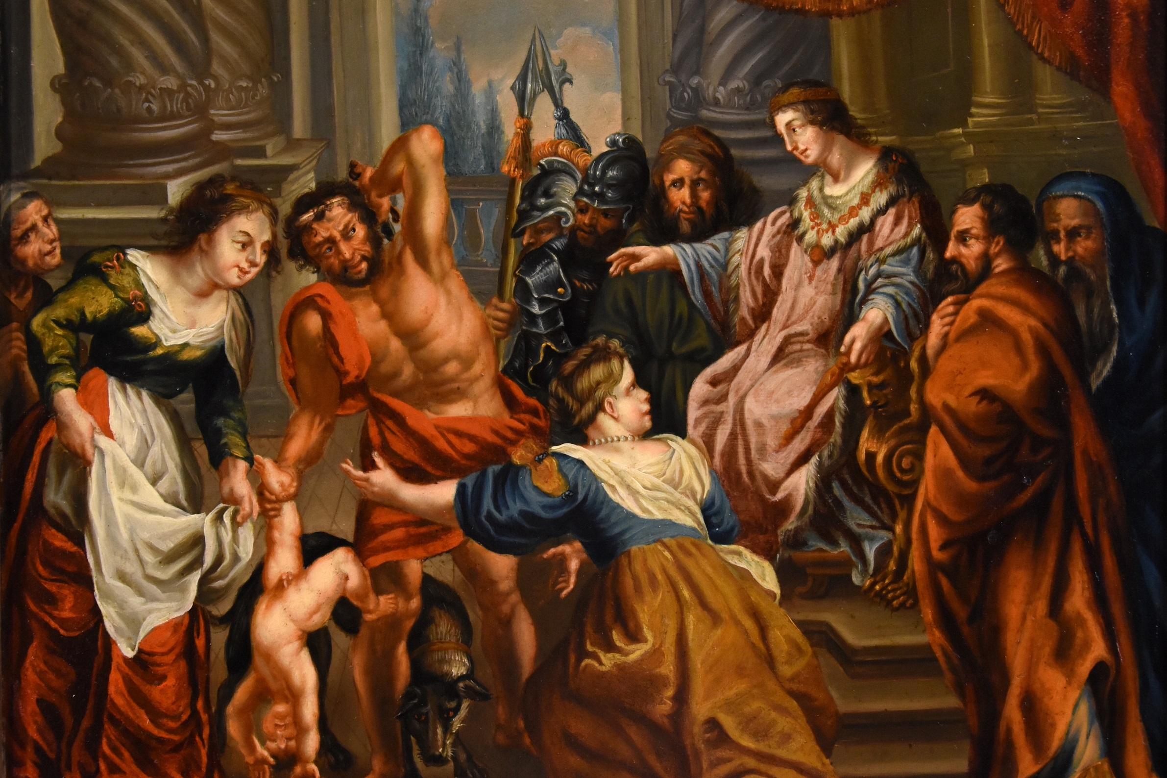 King Solomon Rubens Paint Oil on copper 17th Century Old master Flemish Art For Sale 2