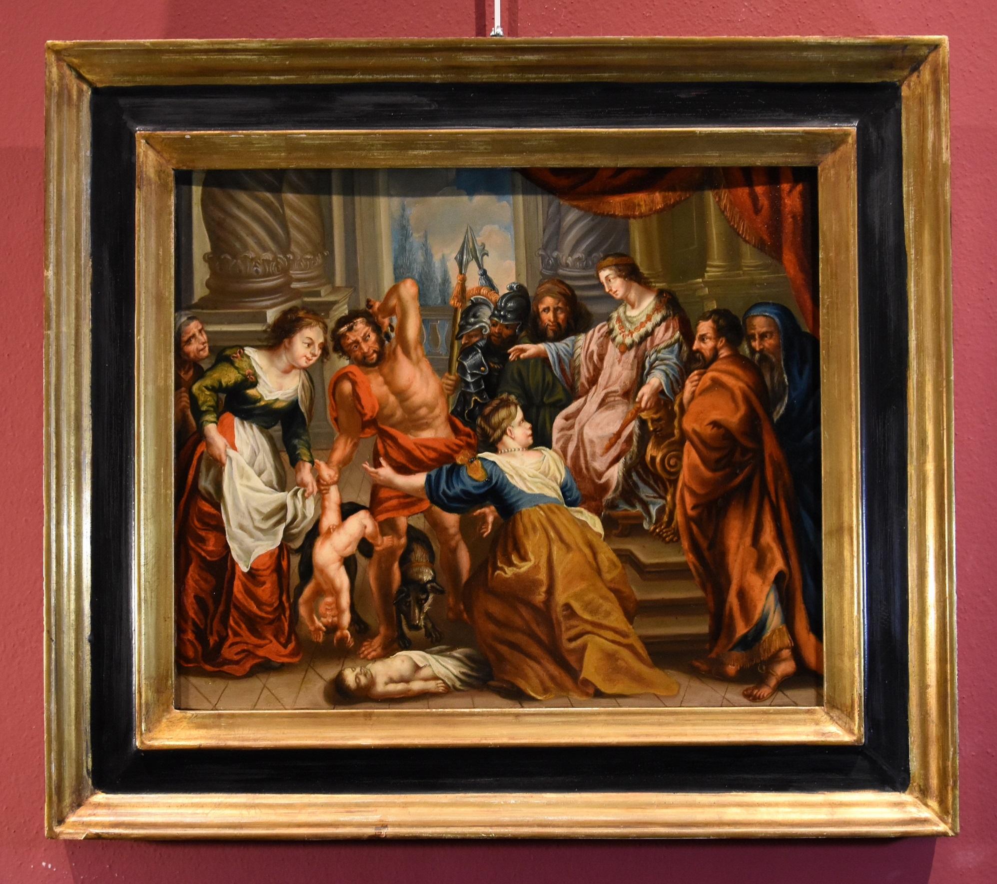 König Salomon Rubens Gemälde Öl auf Kupfer 17. Jahrhundert Alter Meister Flemish Art – Painting von Circle of Peter Paul Rubens (Siegen 1577 - Antwerp 1640)