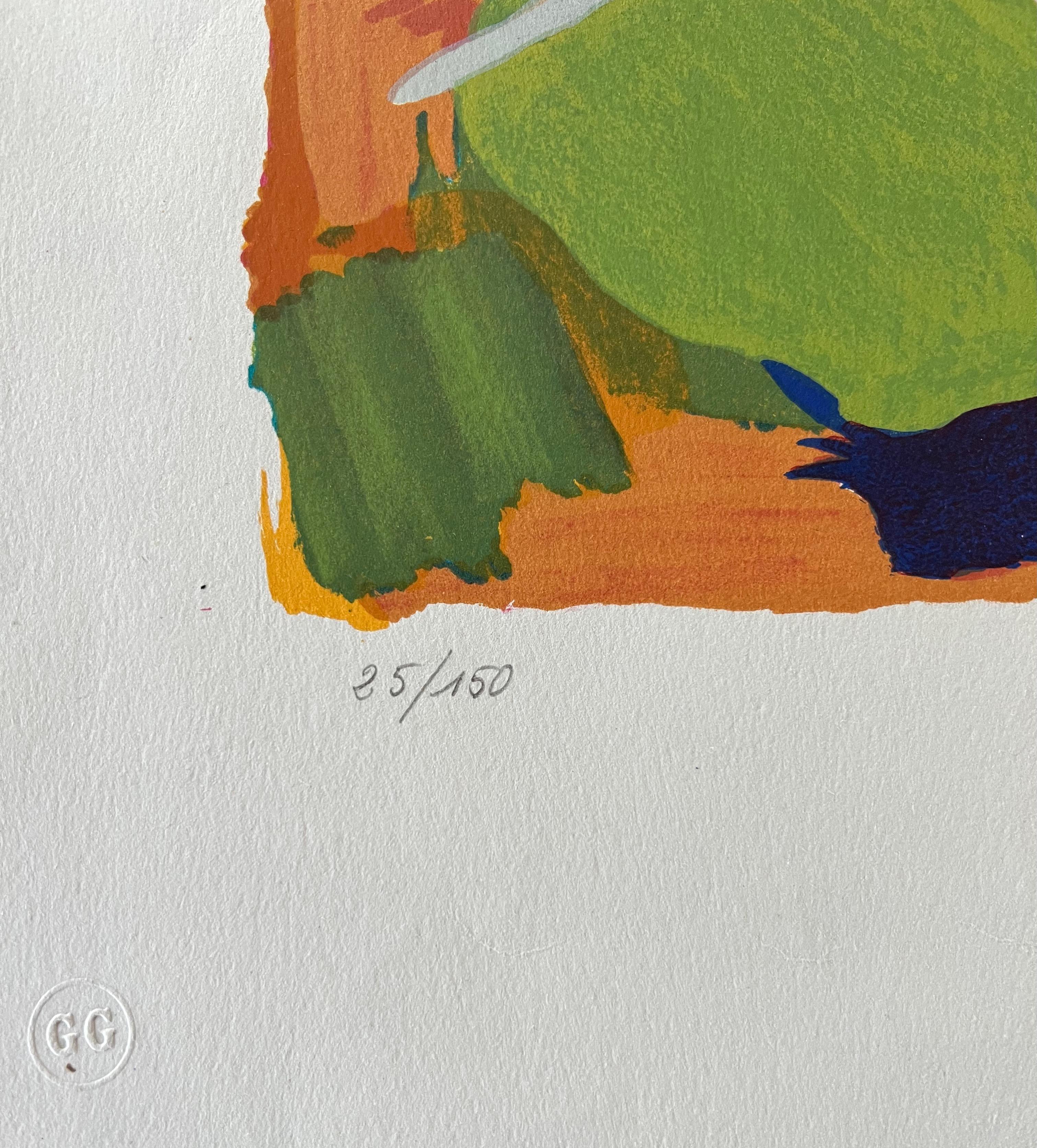 Nature Morte - Abstract Expressionist Print by (circle of) Pierre Ambrogiani 