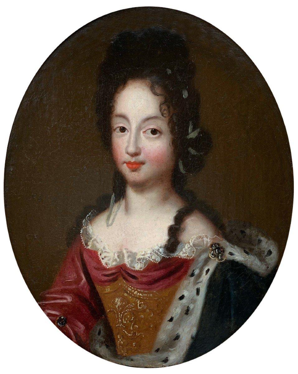 Portrait 18e Siècle Pierre Mignard (1612/1695) Entourage. - French School Painting by (circle of ) Pierre Mignard 