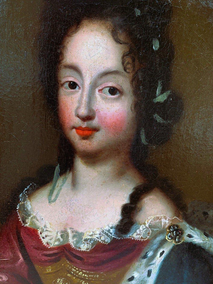 Portrait 18e Siècle Pierre Mignard (1612/1695) Entourage. - Brown Portrait Painting by (circle of ) Pierre Mignard 