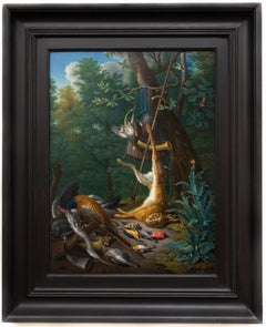 Hunting Still Life With Hare and Birds by Pieter Snyers (Circle), Oak Panel