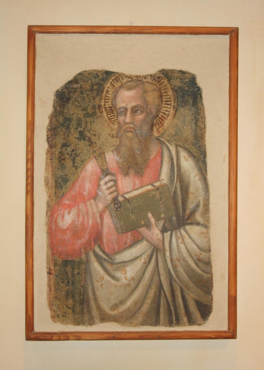Kreis von Pietro Cavallini – St. Bartholomew – 14. Jahrhundert Fresco (Gemalt) im Angebot