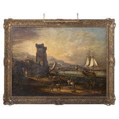 KREIS DER SALVATORE ROSA  „Port View“ aus dem 18. Jahrhundert