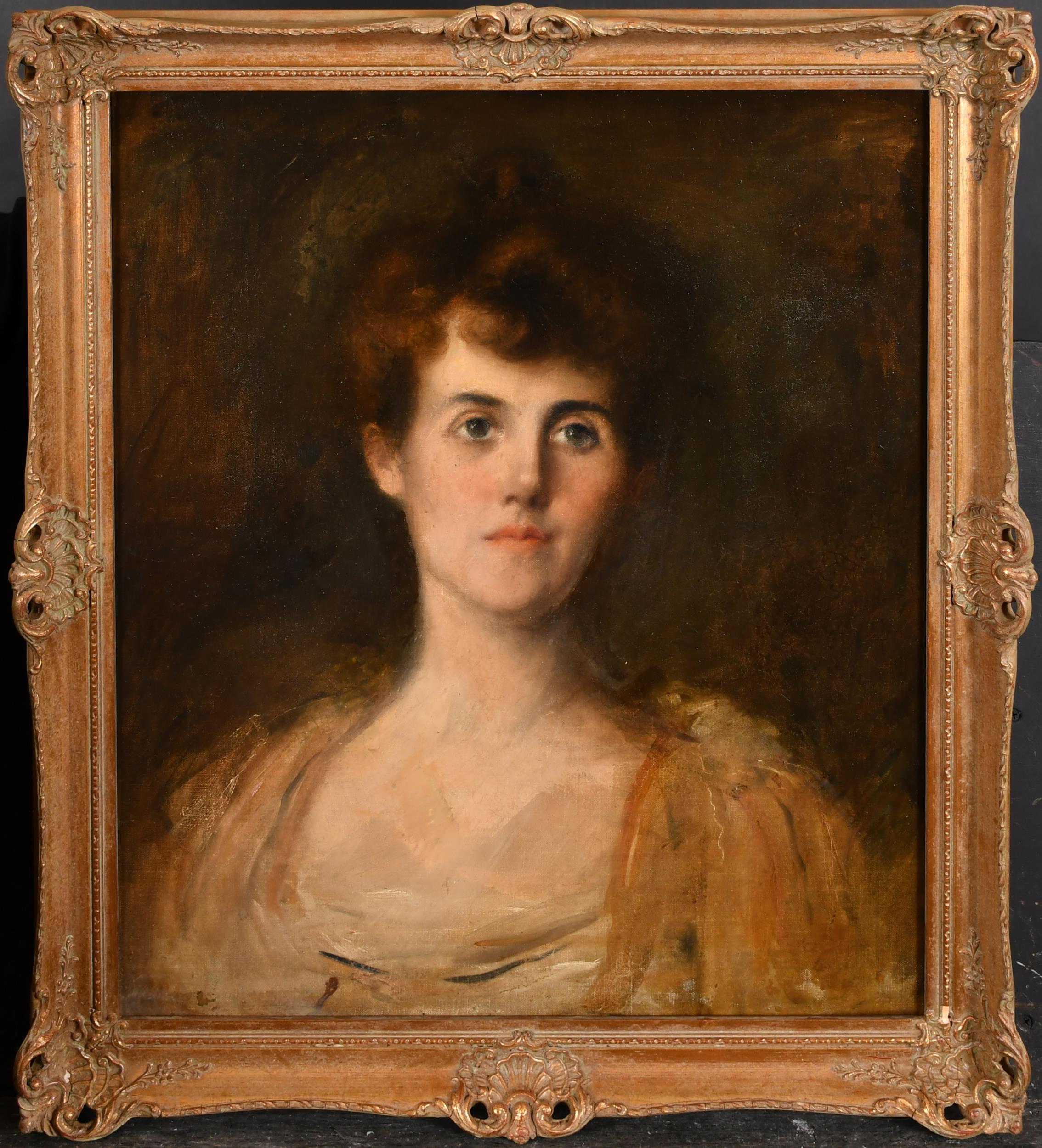 Circle of Samuel Luke Fildes (1843-1927) Portrait Painting - Fine Edwardian Portrait of a Lady 1900's British Oil Painting on Canvas
