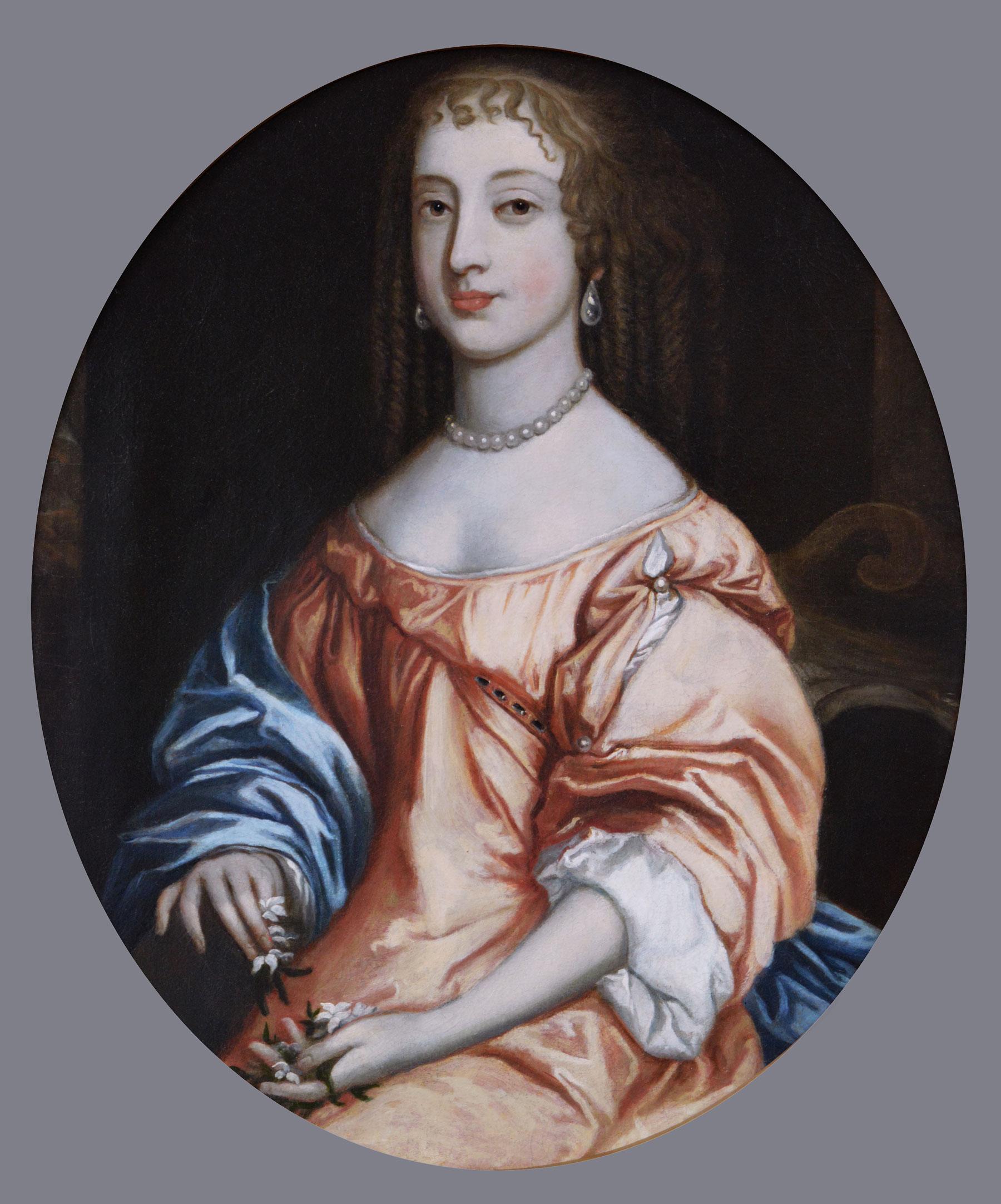 Porträt-Ölgemälde einer Dame aus dem 17. Jahrhundert (Braun), Portrait Painting, von Circle of Sir Peter Lely