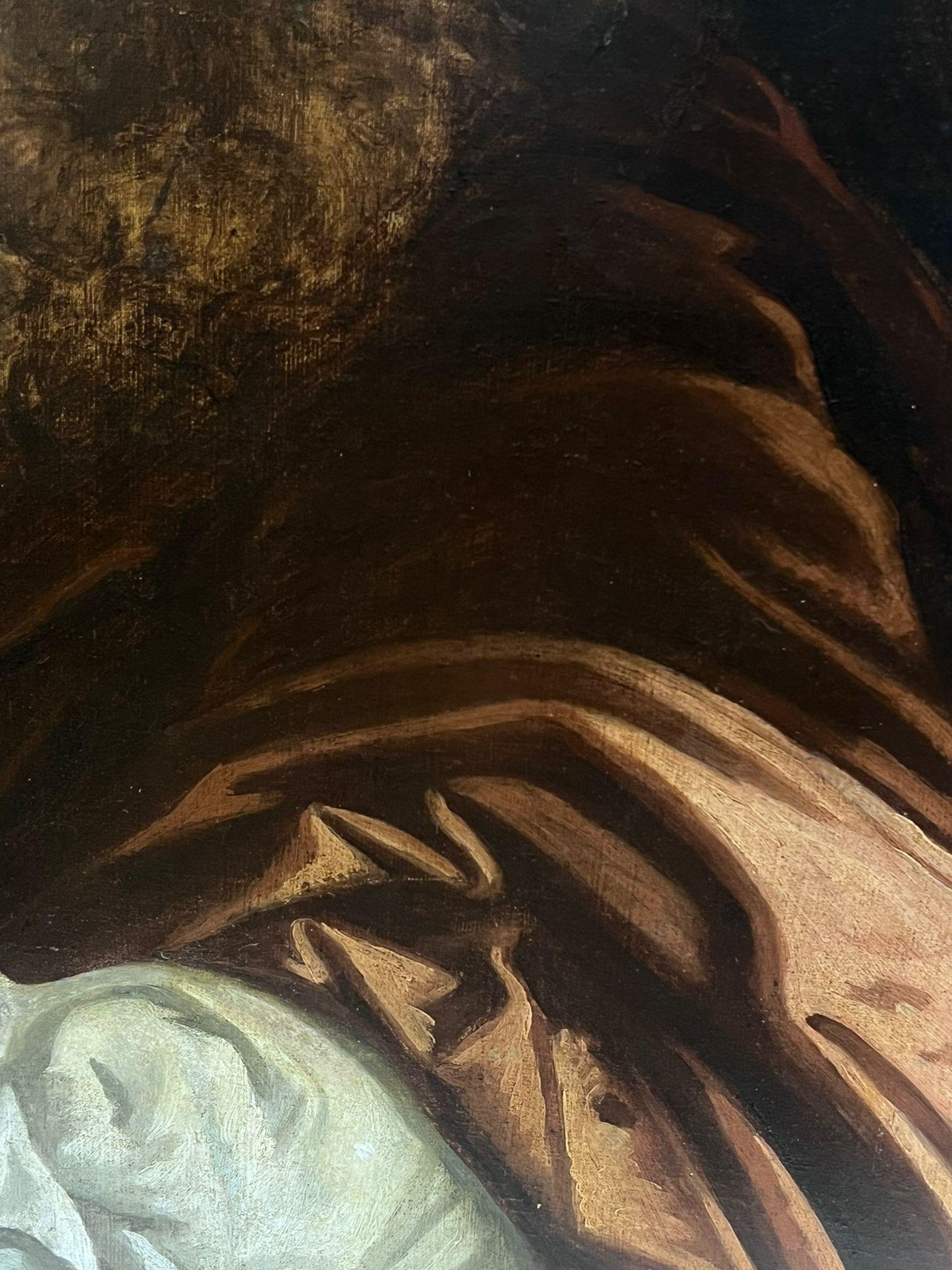 Fine peinture à l'huile britannique du 17e siècle représentant un gentleman en robe de soie - Maîtres anciens Painting par Circle of Sir Peter Lely