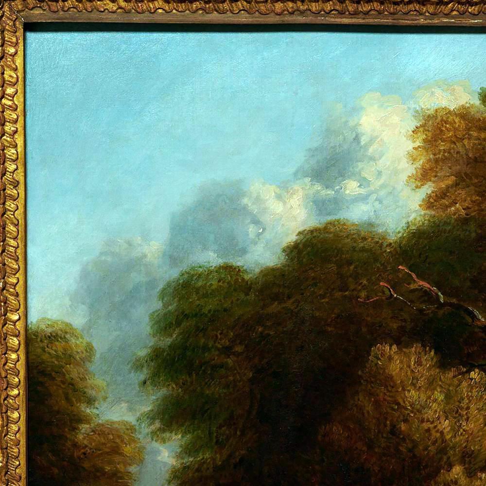 Thomas Gainsborough Landscape Oil Painting - Brown Landscape Painting by (circle of) Thomas Gainsborough