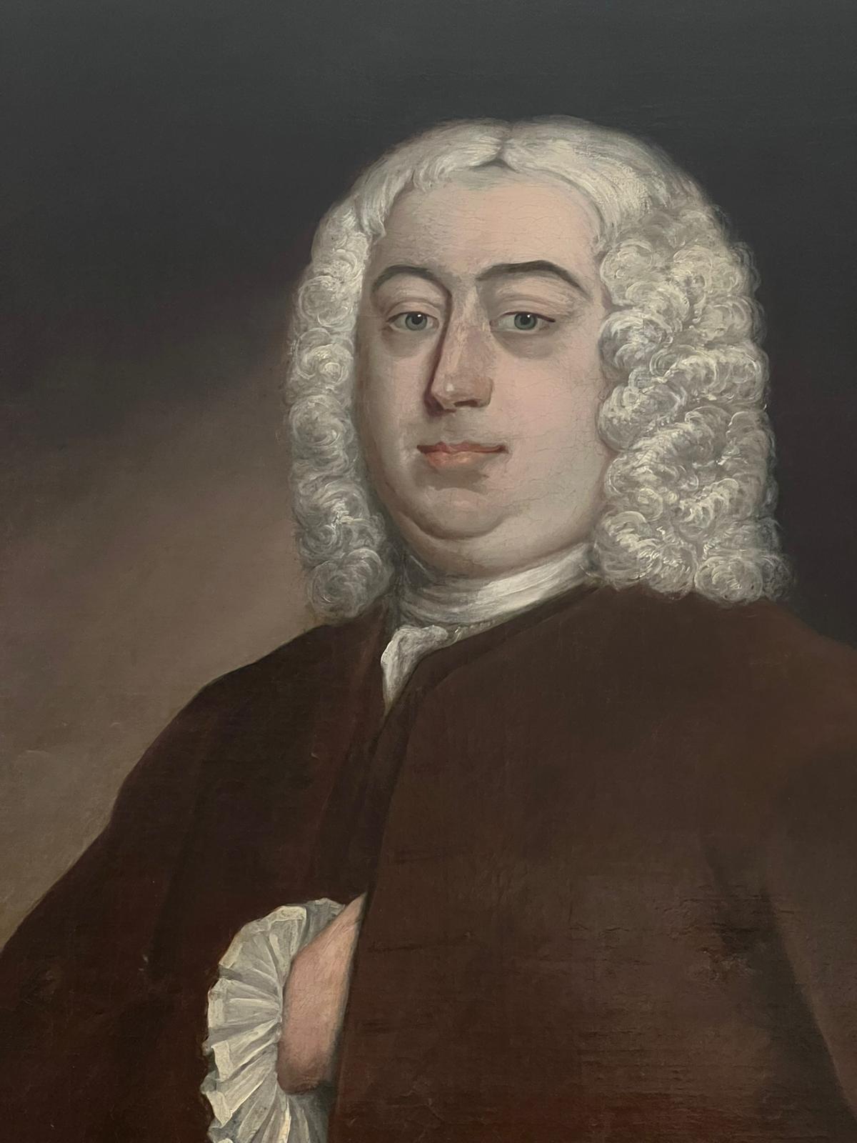 Portrait d'un gentilhomme aristocrate anglais du 18e siècle Grande peinture à l'huile en vente 2