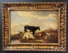 Bouteille anglaise du 19ème siècle encadrée dans un paysage pastoral Tranquil