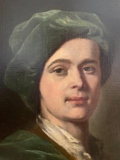 Early 18th Century English Portrait of a Gentleman in Green Velvet