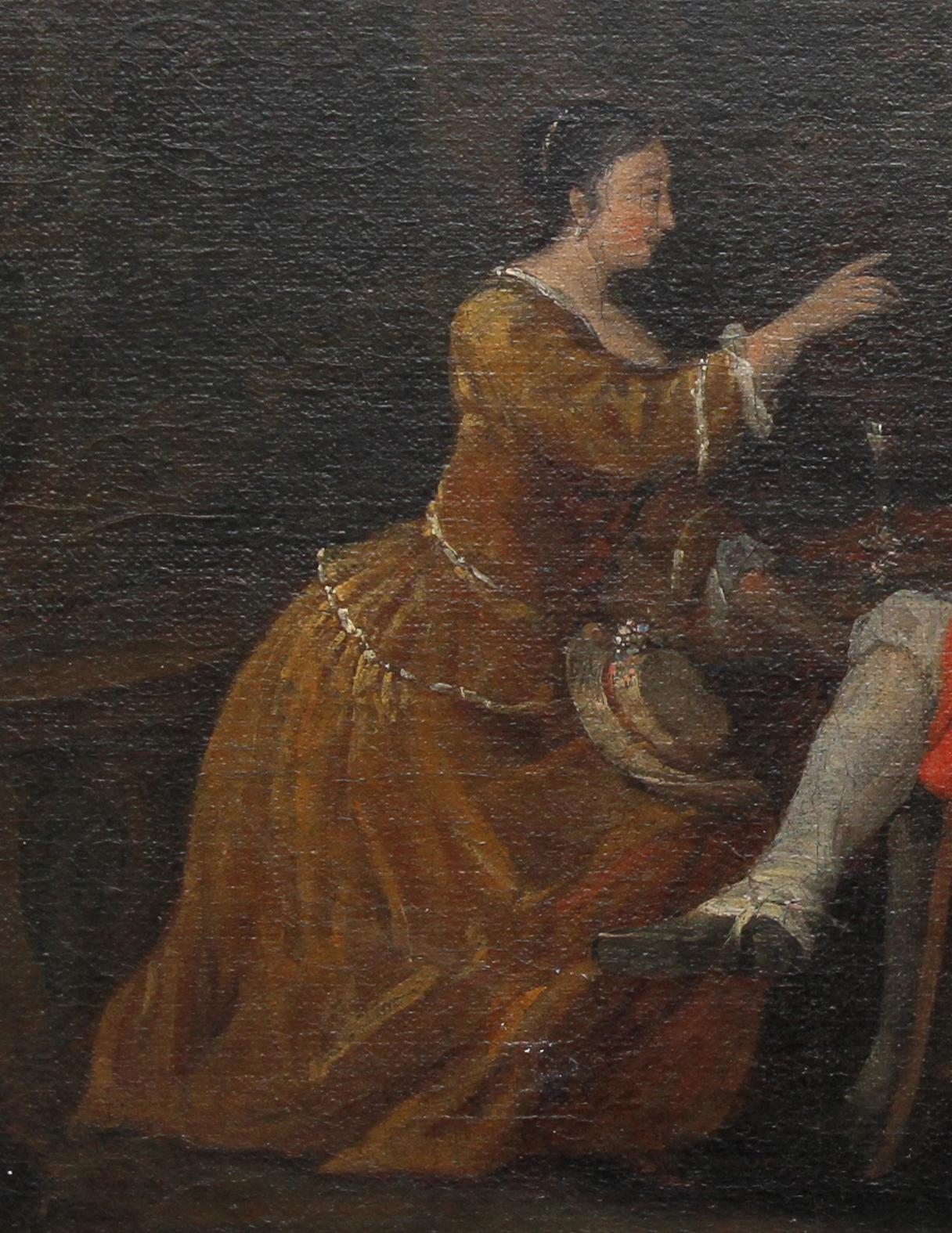 Serviergeschirr – Britisches Ölgemälde eines alten Meisters aus dem 18. Jahrhundert, historisches Interieur im Angebot 2