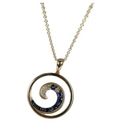 Kreis-Anhänger-Halskette 14KT Gelbgold