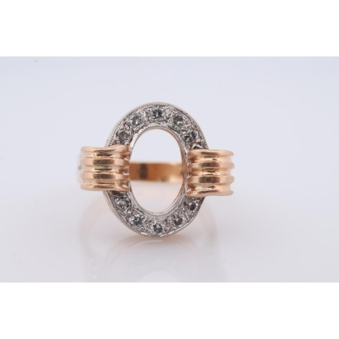 Women's or Men's Circle Ring. 14k Diamond Encrusted Circle of life. Life Diamond Circle Promise For Sale