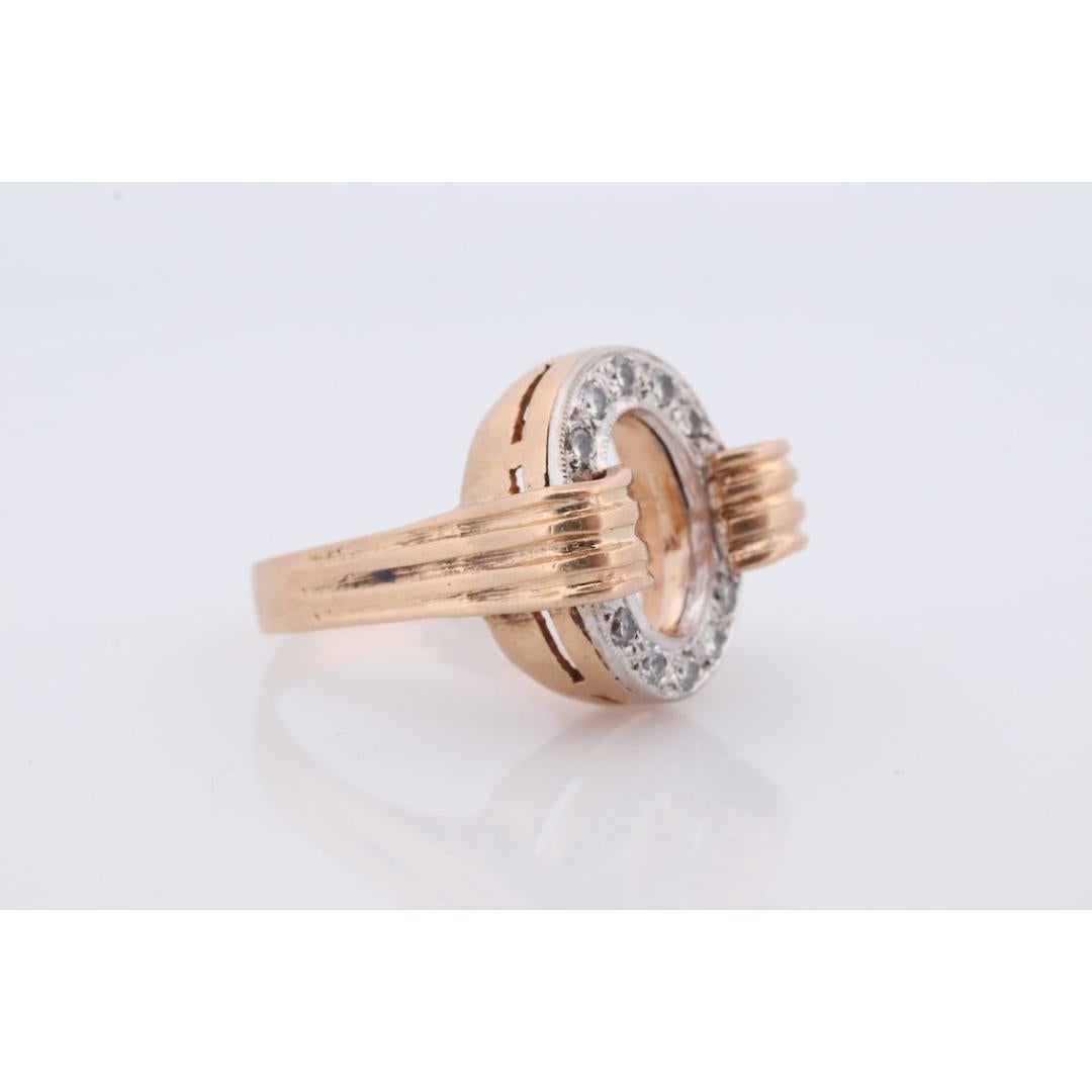Circle Ring. 14k Diamond Encrusted Circle of life. Life Diamond Circle Promise For Sale 4