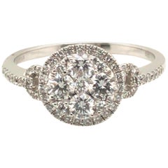 Circle Shape Linked Diamond Fashion Ring