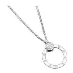 Circle Shaped Moissanite Pendant 925 Sterling Silver Minimalist Gift For Women.