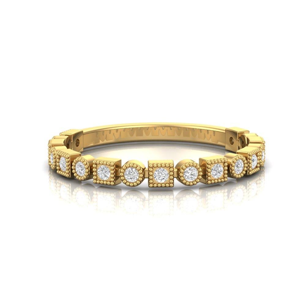Women's or Men's Circle & square diamond Band For Sale