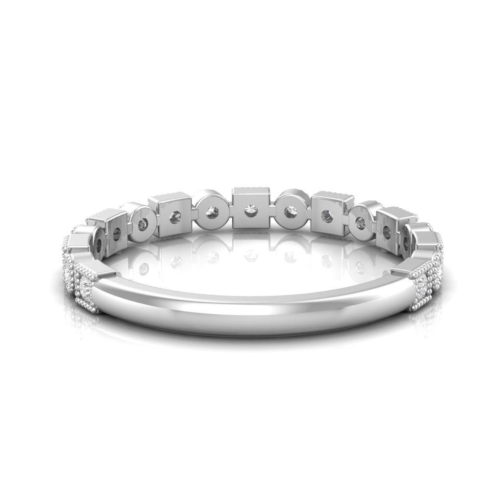 Circle & square diamond Band For Sale 2