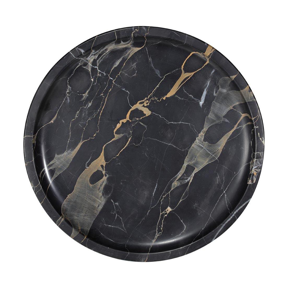 Modern Circle Tray - Portoro Marble For Sale