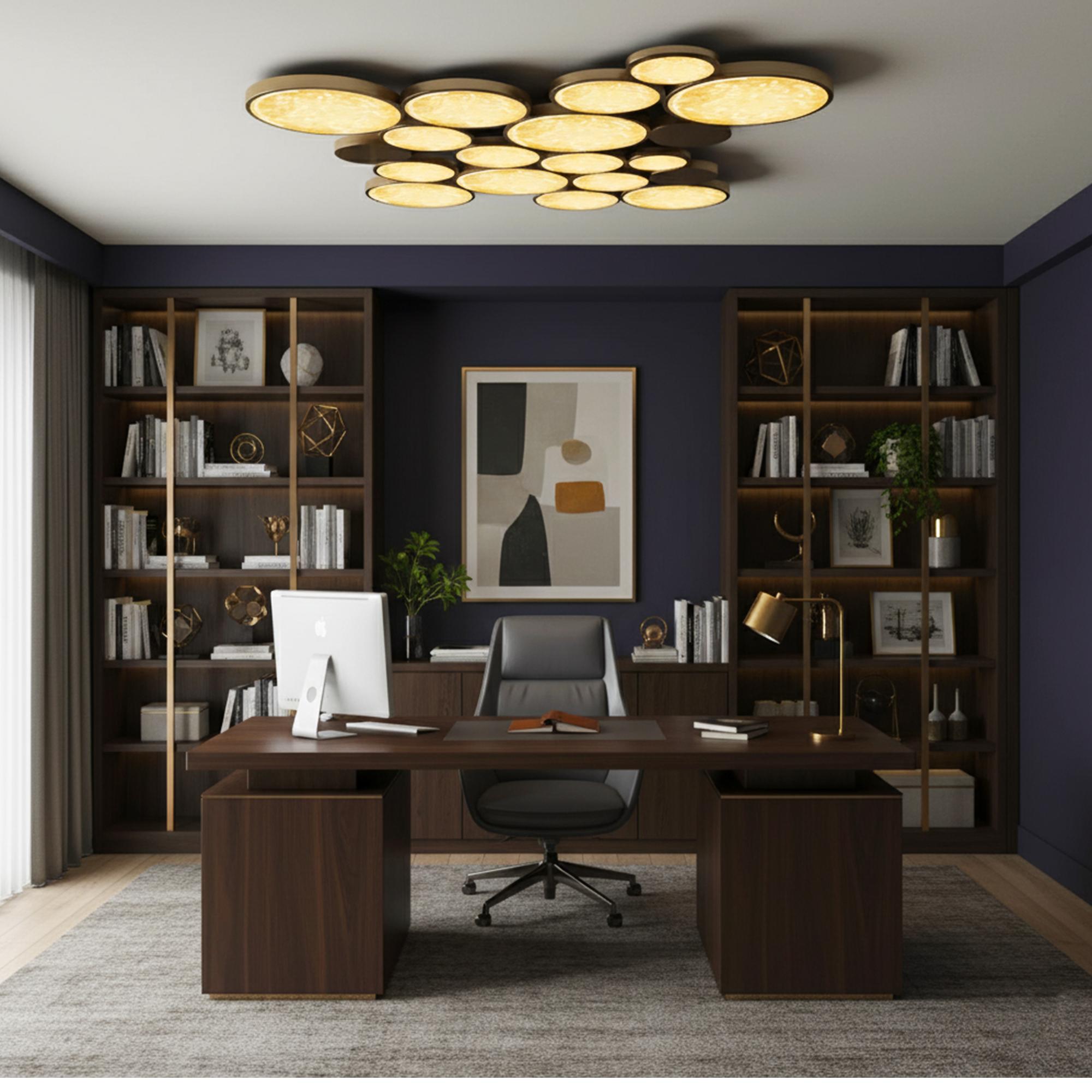 Aplique de pared circular Vidrio y latón - Iluminación ambiental elegante Art Decó en venta