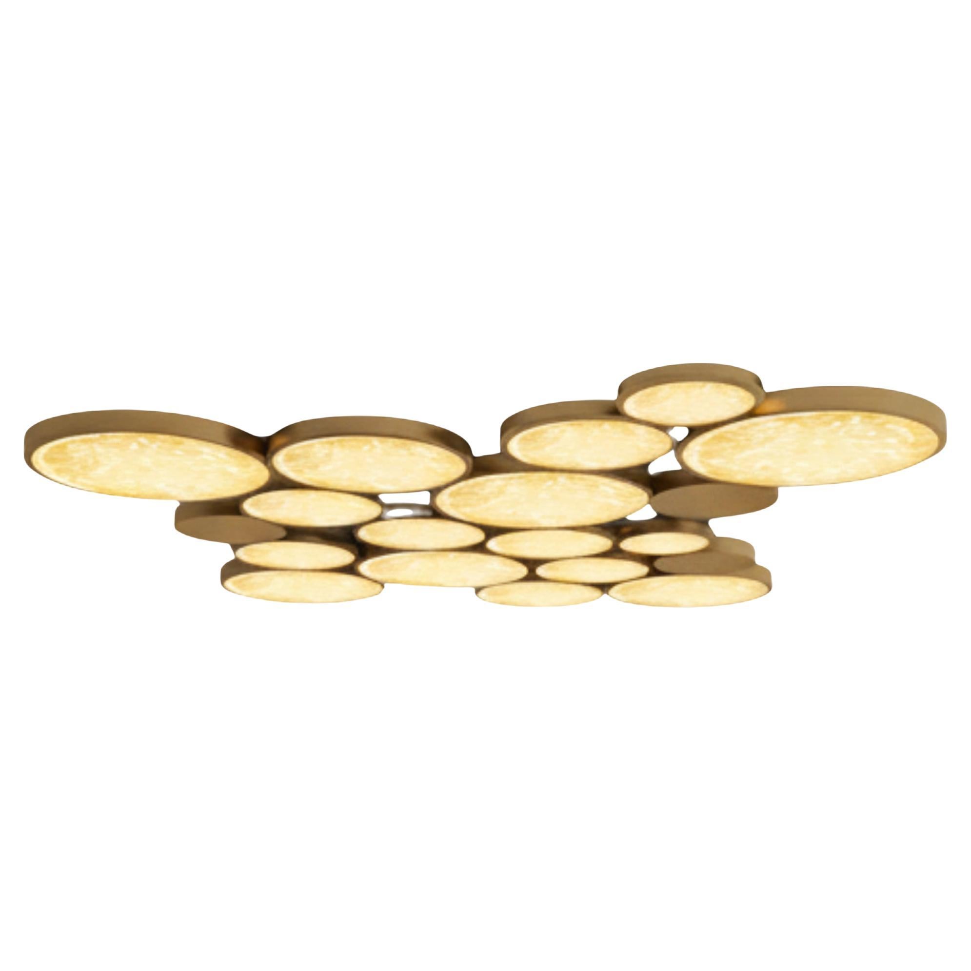 Kreis Wandleuchte Glas und Messing - Elegantes Ambiente Beleuchtung