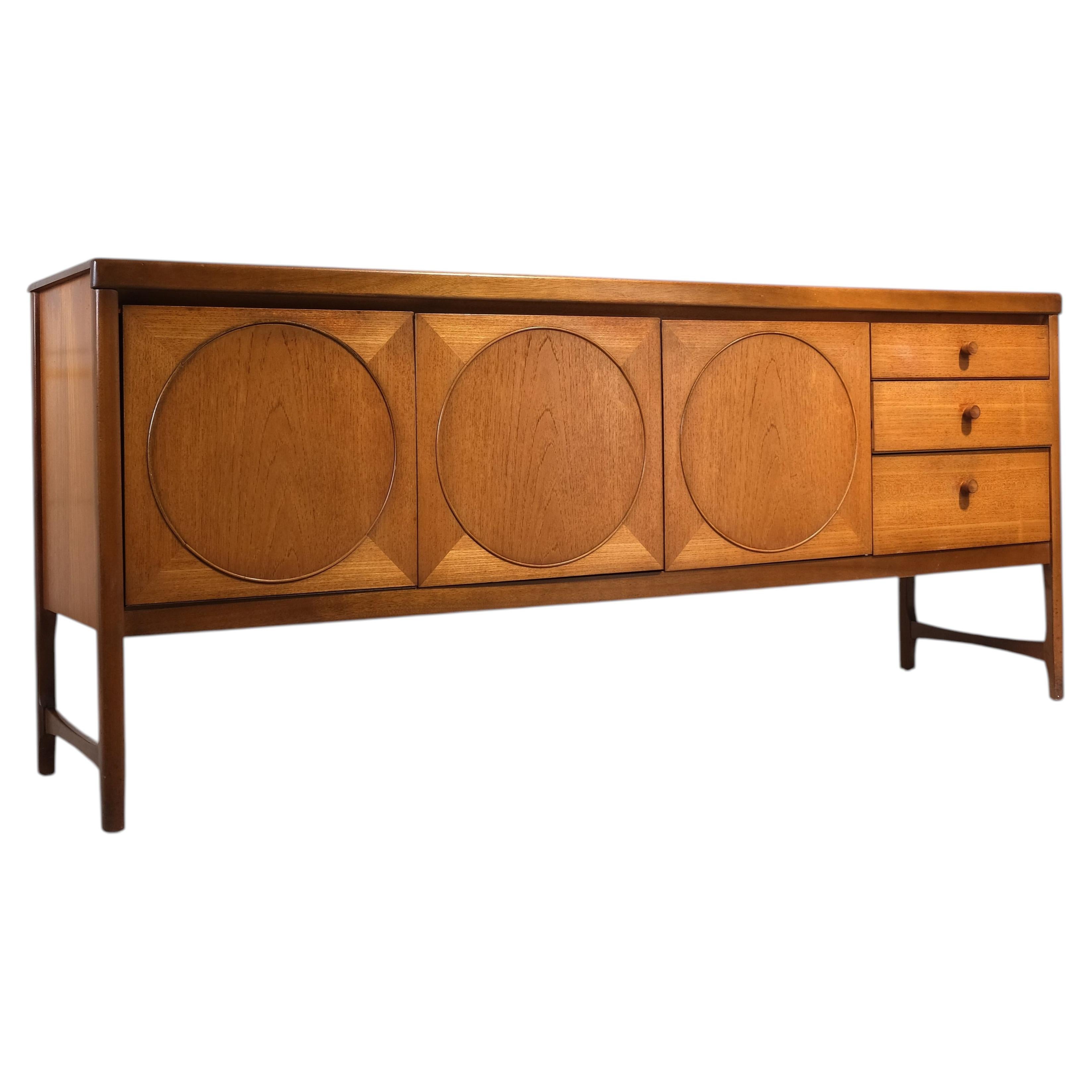 'Circles' Sideboard by Nathan Furniture British, c.1960s Teak For Sale