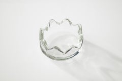Hand Blown Glass Ashtray 'Circling Mountains in Clear'