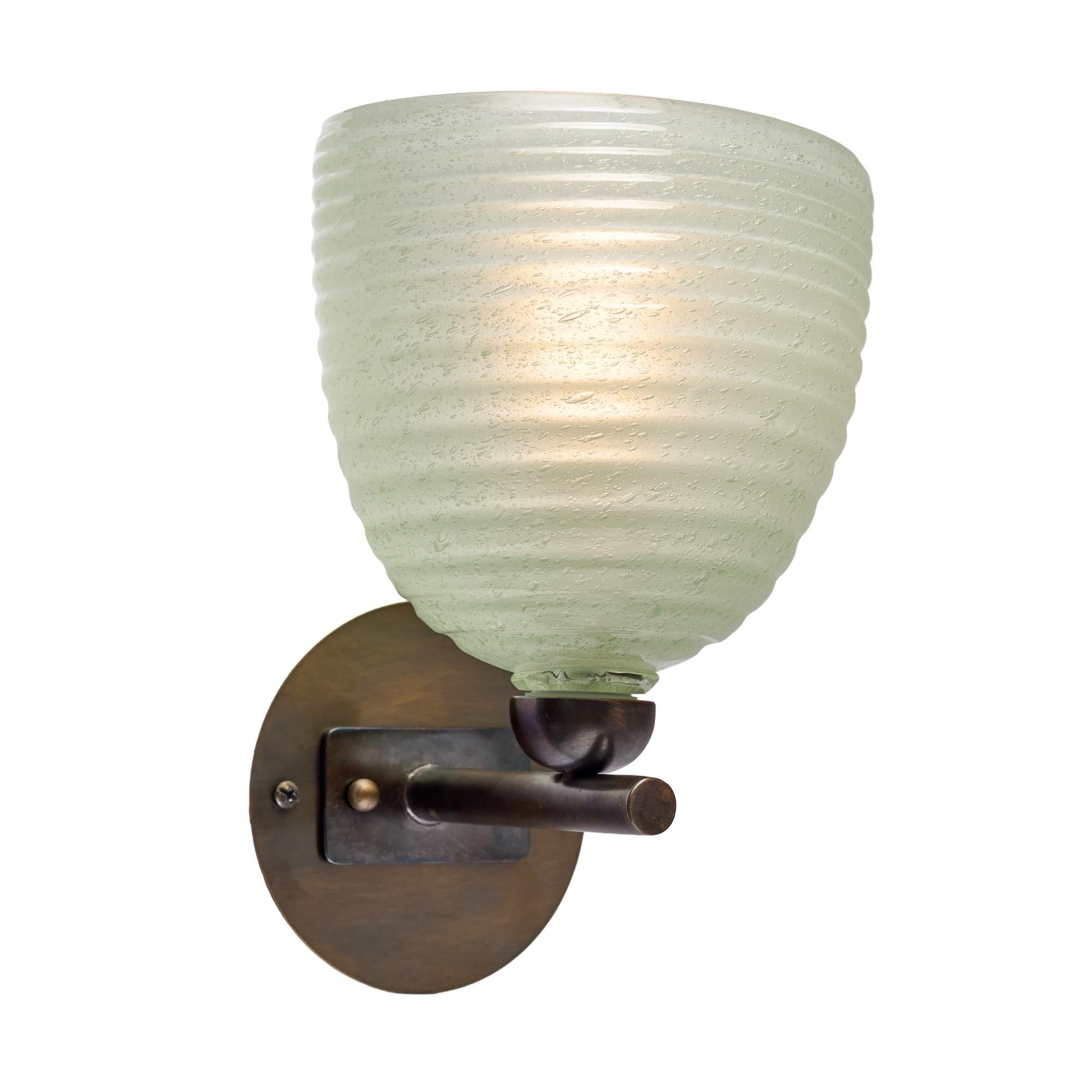 “Circoli” Murano Glass Green Sconces For Sale 2
