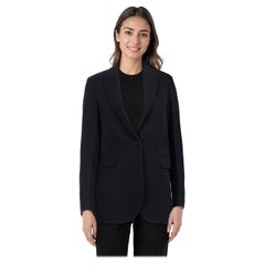 Blazer bleu marine mi-long en laine Circolo 1901, taille XS