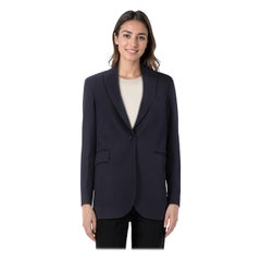 Circolo 1901 Navy Wool Knitted Button Blazer Size XL