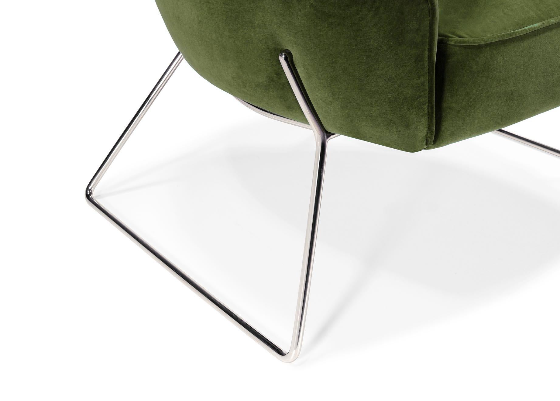 Fauteuil Circu tapissé de velours vert par Bow and Arrow Neuf - En vente à Lordelo, PT