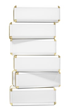 Fantasy Air Six-Drawers Kids Chest with Gold Details by Circu Magical Furniture