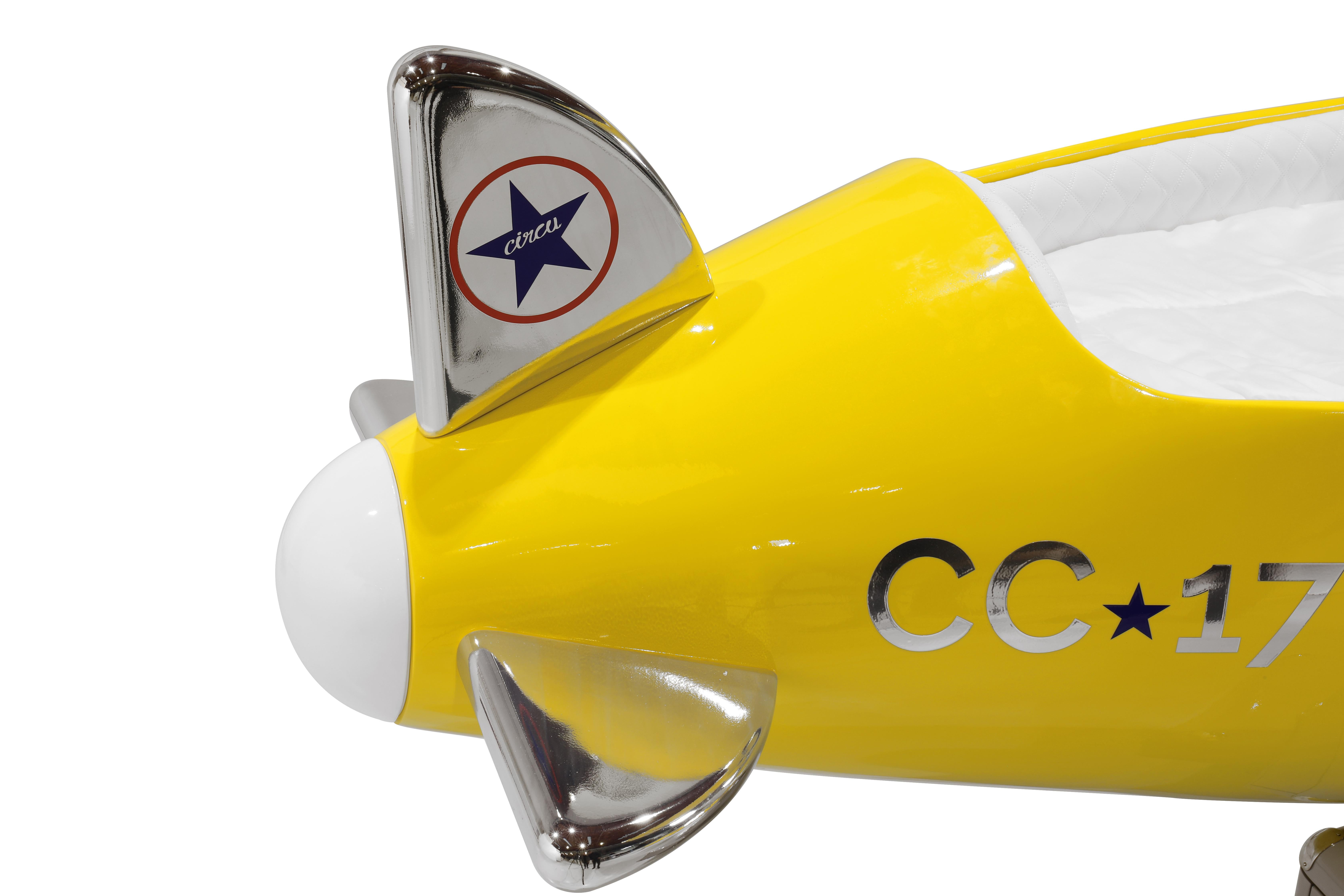 Hand-Crafted Sky B Plane Kids Bed in shape of an airplane by Circu Magical Furniture For Sale