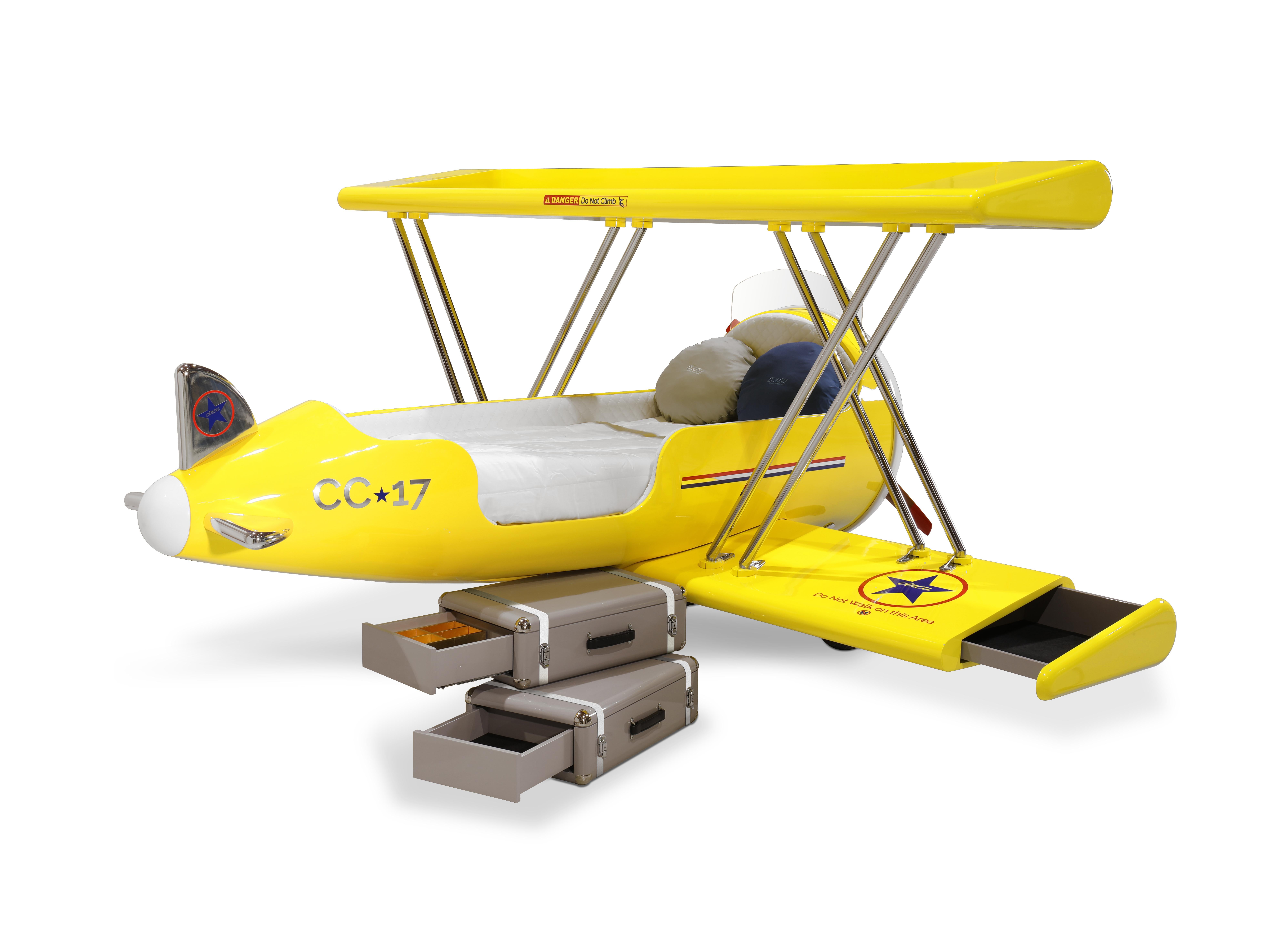 Portuguese Sky B Plane Kids Bed in shape of an airplane by Circu Magical Furniture For Sale