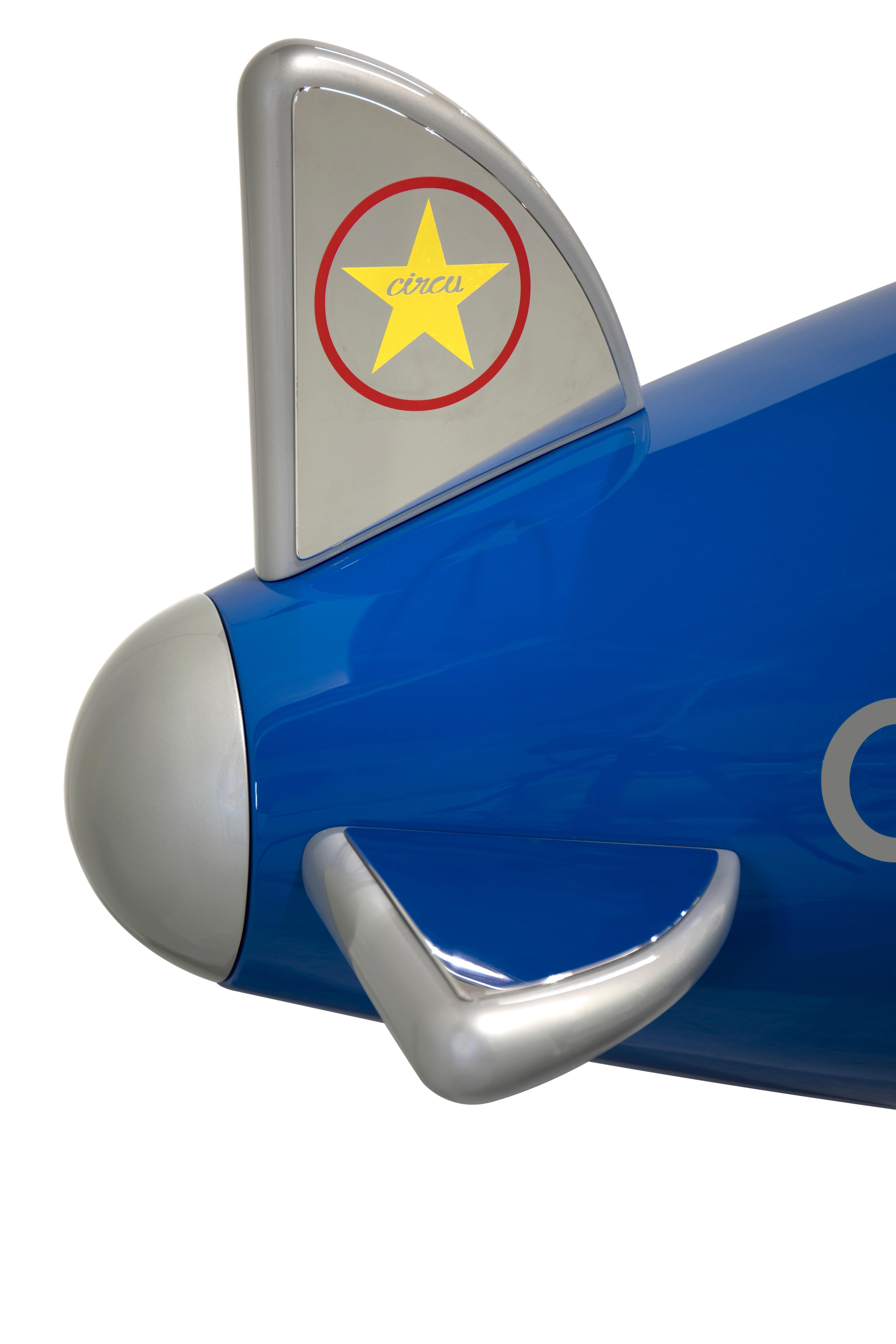 Hand-Crafted Sky One Plane Kids Bed in a shape of an airplane by Circu Magical Furniture For Sale