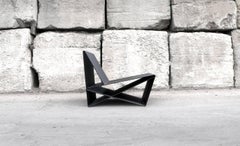 Circuit, Powder-Coated Steel Minimal Geometric Sculptural Lounge Chair