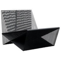 Circuit, Powder-Coated Steel Minimal Geometric Sculptural Lounge Chair