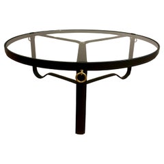 Circulaire Leather Coffee Table Jaques Adnet By Gubi Circulaire Leather Coffee Table Jaques Adnet By Gubi