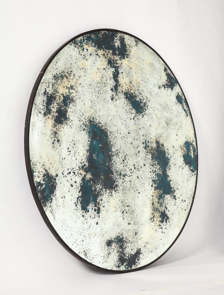 Circular AcidWashed Mirror, Modern at 1stdibs