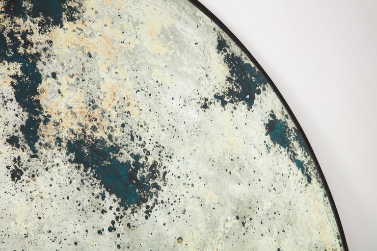Circular AcidWashed Mirror, Modern at 1stdibs