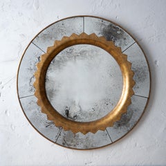 Circular Antiqued Mirror in the Manner of Fratelli Marelli, c.1990s